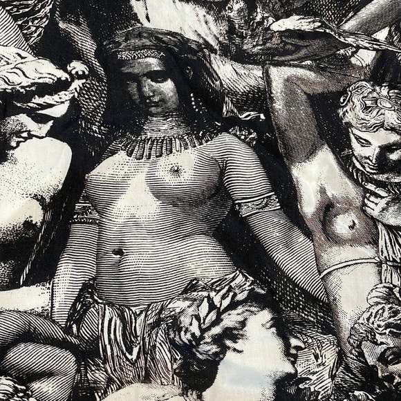 New Undercover Statue Print Short Sleeve Button Up Shirt Mens Sz 5 - Picture 13 of 16